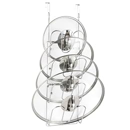 YQh The-Cabinet Pot Lid Organizer,Door Mounted Pot cover rack,Pot Lid Storage,Cabinet-Hanging Type Pot Lid Rack,304 stainless steel Pot cover support in kitchen, cabinet and food cabinet