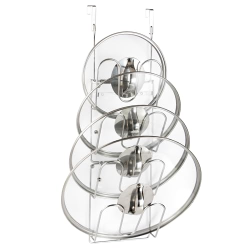 YQh The-Cabinet Pot Lid Organizer,Door Mounted Pot cover rack,Pot Lid Storage,Cabinet-Hanging Type Pot Lid Rack,304 stainless steel Pot cover support in kitchen, cabinet and food cabinet by YQh - Used condition - US$20.85