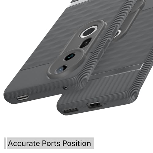 Image of Pikkme Back Cover for Vivo T4 Ultra 5G Camera Protection 3D Hexa Cube Design Silicone Protective Bumper Case (Grey)