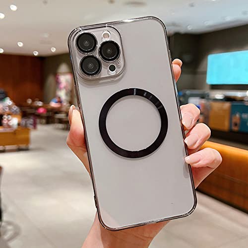 Coque magnétique sans fil iPhone 13 Pro Max transparente et antichoc GY