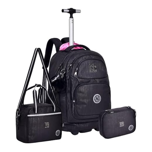 Kit Mochila Rodinhas Rebecca Bonbon Crinkle com Lancheira e Estojo Preta