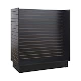 WISDOMFUR H-Unit Slatwall Gondola Display – 4 ft Black Freestanding Retail Fixture for Merchandising, Store...