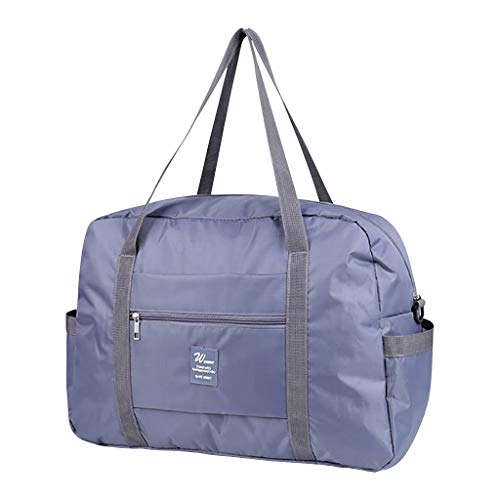 Cewtolkar Folding Travel Bag Can Be Set Trolley Case Luggage Trolley Luggage Bag Outdoor Storage Bag Thin Section Storage Bag (Dark Gray)