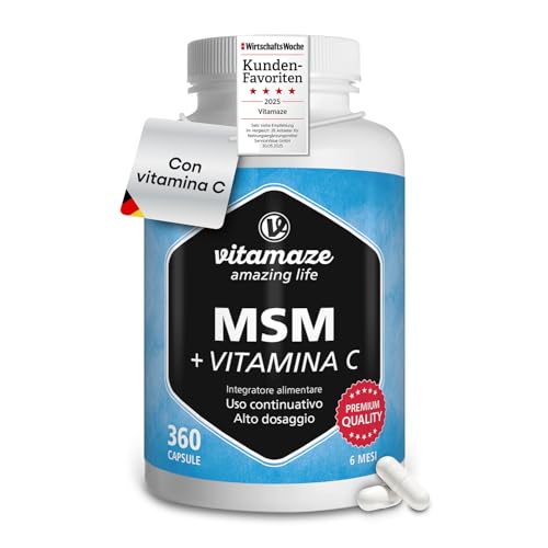 Vitamaze – MSM Integratore Capelli e Ossa + Vitamina C