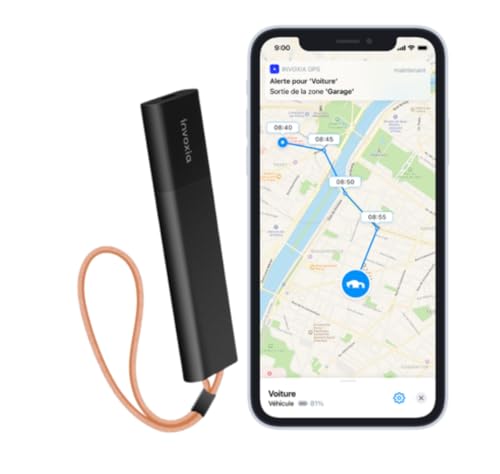 Invoxia Tracker GPS Classic - Abonnement 3 Ans Inclus - pour Voitures, Motos, V&eacute;los, Enfants - Alertes de Mouvement et d&rsquo;Inclinaison - Jusqu&rsquo;&agrave; 6 Mois d&rsquo;autonomie