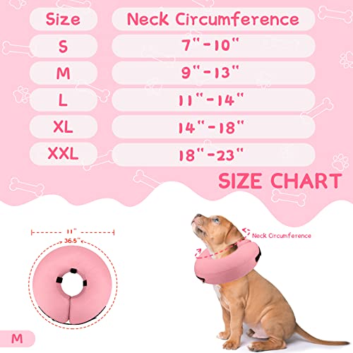 Image of Supet Inflatable Dog Cone Collar for Large Medium Small Dogs, Soft Cone Collar for Dogs Cats, ECollar Doggie Neck Donut Dog Cone Alternative After Surgery