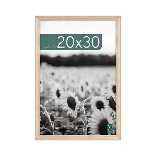 MCS Studio Gallery Classic 20x30 Poster Frame Natural Woodgrain, Vertical & Horizontal Wall Hanging Large Picture Frame for Photos, Posters & Art Prints (1-Pack)