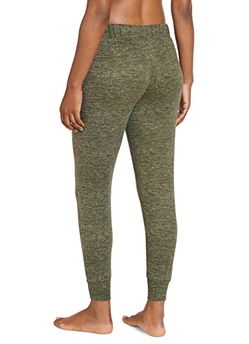 Jockey Roupa de dormir feminina Luxe Lounge escovado com nervuras, Floresta montanha mesclada, XXG