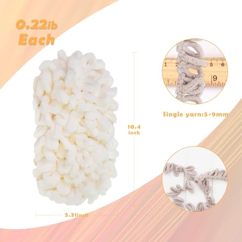 Franel Loop Yarn 100% Polyester Chenille Puffy Yarn, Craft Chunky Finger Knitting Loopy Yarn Soft and Light Material, Perfect for DIY Hand Woven Knitting Crafts Supplies (23 Turquoise, 3-Pack) by FRANEL - Image 3