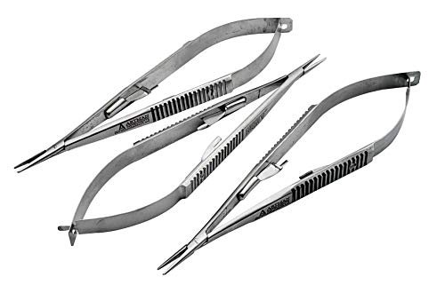3 pcs castroviejo Needle Holder 5.5 inches Straight with Lock by Wise Linkers