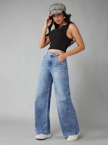 Image of Dolce Crudo Women's High Waist Straight Fit Jeans
