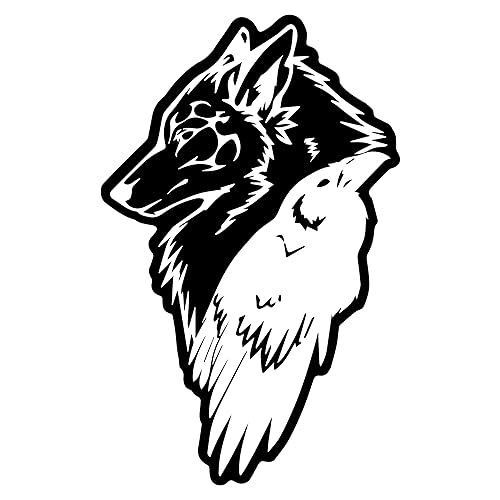 Norse Raven and Wolf Vinyl Decal, Norse Car Decal, Viking