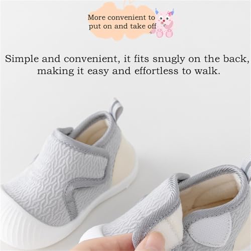 Baby Sneakers Girls Boys Lightweight Breathable Mesh First Walking Shoes 0‐18 Months Walking Shoes Slip On Barefoot3