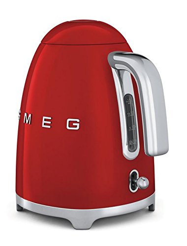 Smeg KLF01RDUS 50's Retro Style Aesthetic Electric Kettle, Red