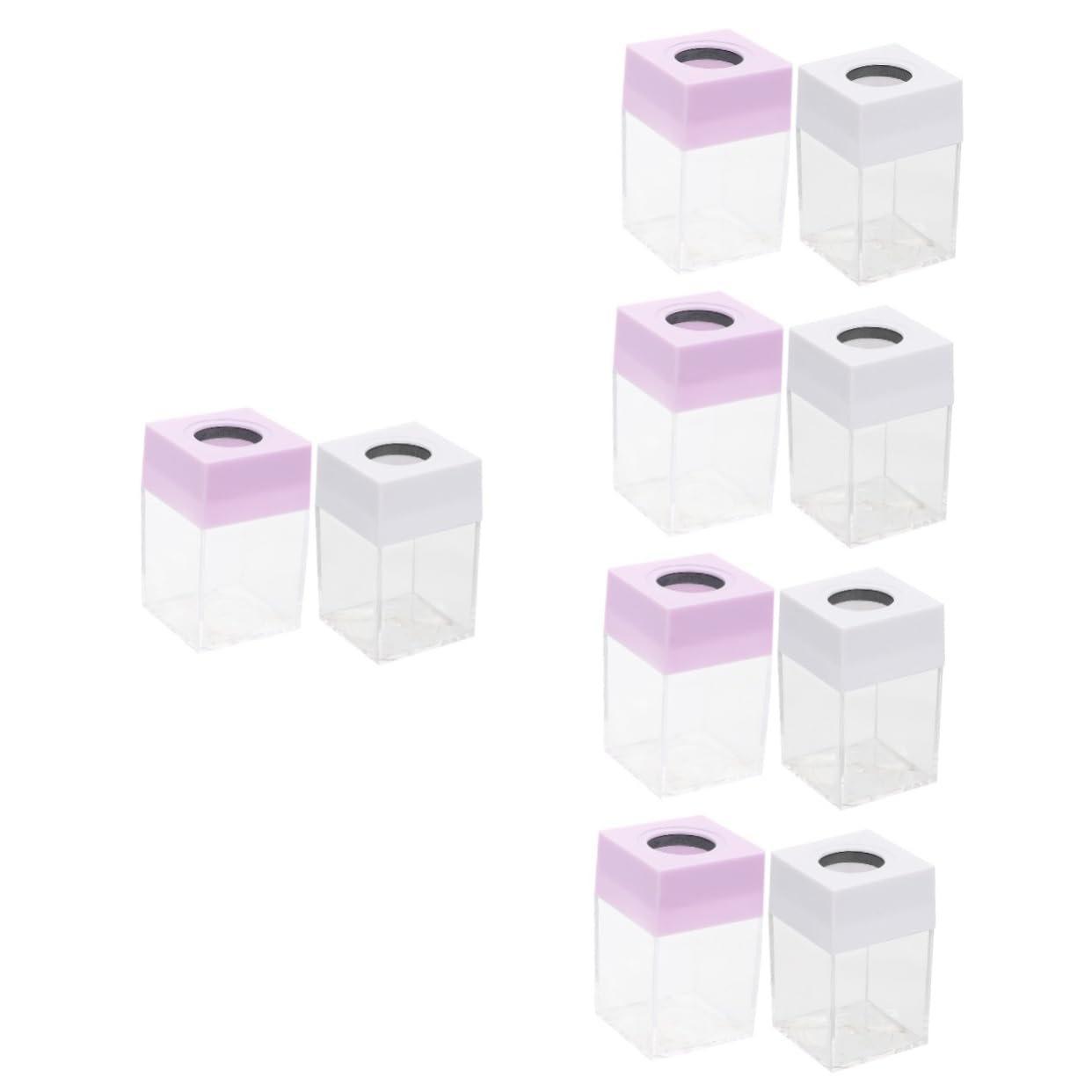 5 Set Di Porta Graffette Magnetici Contenitore Per Graffette Quadrate Scatola Portaoggetti Per Ufficio Capacità 2 Pezzi * 5