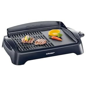 Cloer 656 Elektrogrill Tischgrill mit Spritzschutz Schwarz