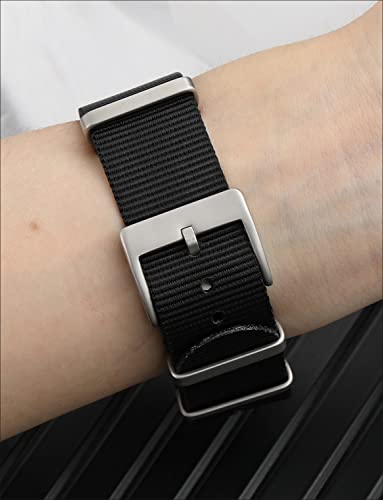 Image of TACTICAL FROG Nylon Watch Band 18mm 19 mm 20mm 22 mm 24 mm, Waterproof Military Watch Straps Replacement for Men Women, With Stainless Steel Buckle