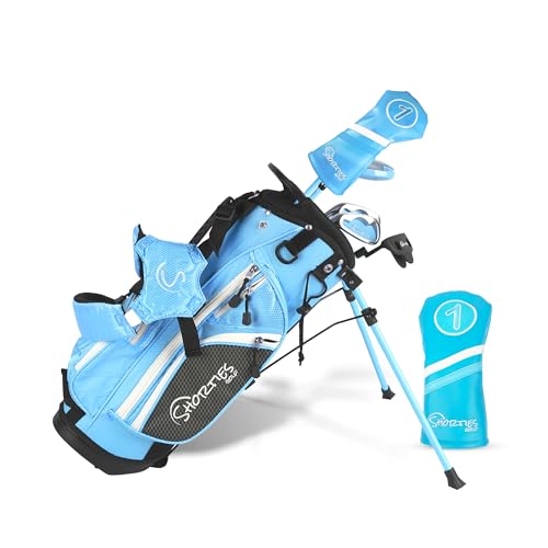 Image of Shorties Golf - Kids Golf Club Set | Perfect for Toddler Golfers and Kids 34 inch-38 inch Tall | EasyCarry Stand Bag | Driver, 7-Iron, Putter, Headcover, and Rain Cover