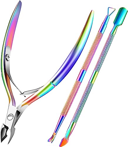 La mejor comparación de Utensilios para remover - solo los mejores. 45 Triko Cortador y empujador de Cutícula profesional, Removedor de Cutículas, alicate, raspador y pulidor de uñas, Cortador de piel muerta, Herramientas de Manicure y Pedicure...