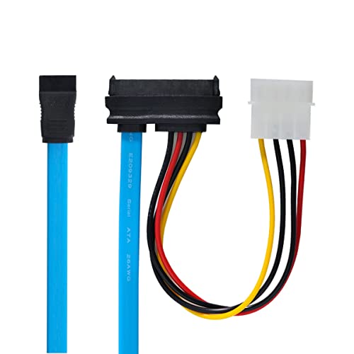 CY SAS Cable SFF-8482 SAS 29 Pin to SATA 22Pin Hard Disk Drive Raid Extension Cable with IDE 4Pin Power Port