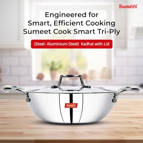 Sumeet Cook Smart Kadhai con Tapa 4 Litros 28 cm miniatura 4
