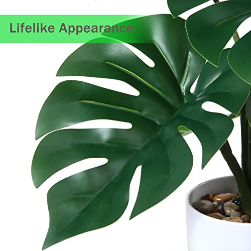 Kazeila Fake Monstera Plant Artificial Tropical Split Leaf Plant Faux Desk Plant For Indoor Decoration Perfect Housewarming Gift #TOP2