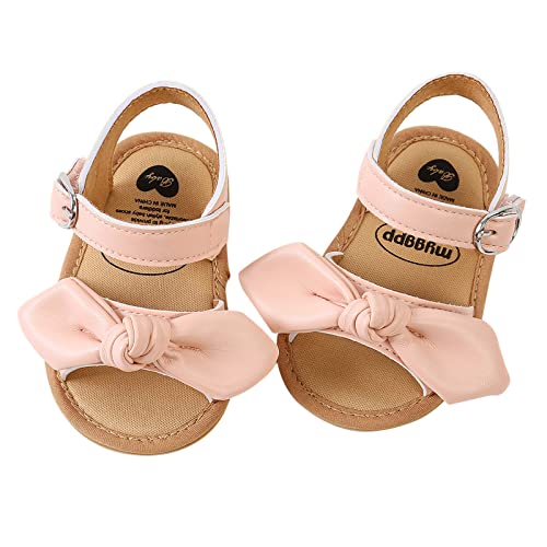 Toddler Sandals Size 8 Bowknot Prewalker Walkers 0-18M First Kids Sandals Barefoot Walking Sandals for Kids3