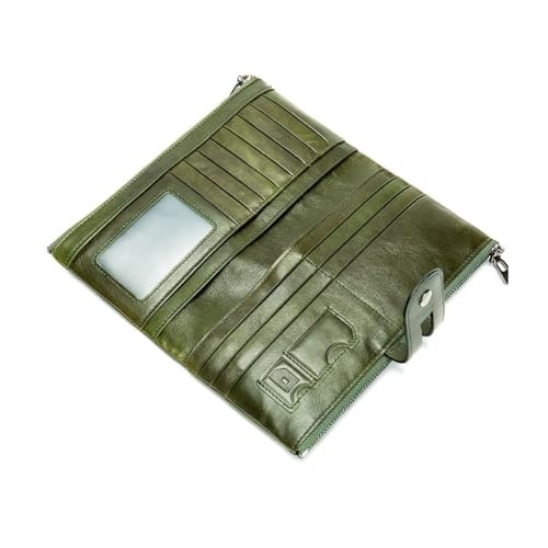 Women's Wallets, Genuine Leather Business Wallets, Blocking Wallet, Money Organisers, Money Clips (Size : Red)3