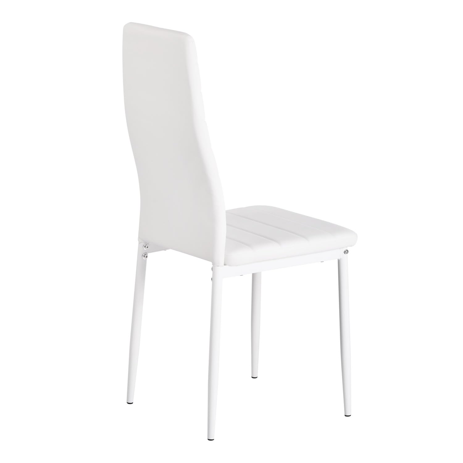 Ensemble de salle à manger rectangulaire en bois de chêne blanc avec 4 chaises blanches modernes 120 x 70 x 75 cm
