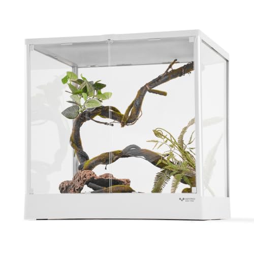 Image of Reptile Glass Terrarium 24 inchx18 inchx24 inch 45 Gallon Knock-Down Dual-Locking Security Mesh Ventilation Durable Aluminum Frame Modern Design