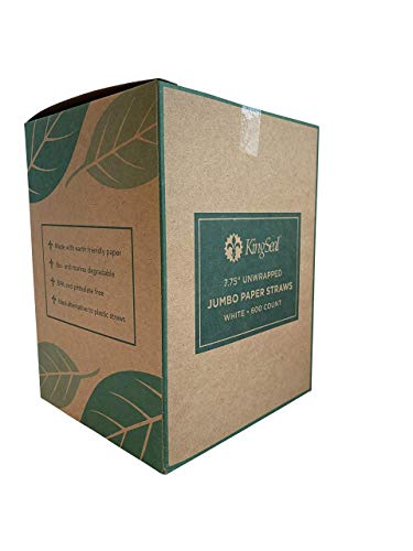 Pitillos desechables de papel KingSeal blanco, jumbo 600 un miniatura 4