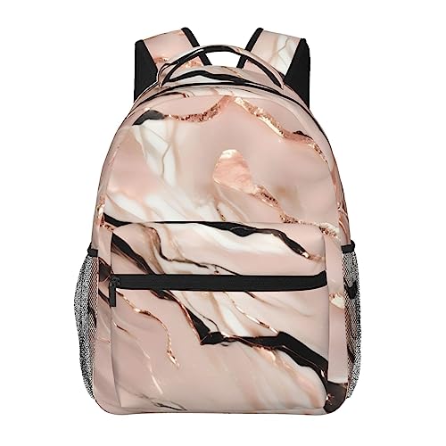 Sac à dos marbre pour l'université et le voyage des filles et garçons