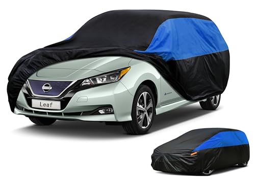 Image of GUNHYI Nissan Car Cover Custom Fit Nissan Leaf Waterproof All Weather, Lightweight Full Exterior Cover for Automobiles Outdoor Sun UV Rain Dust Snow Wind Protection.