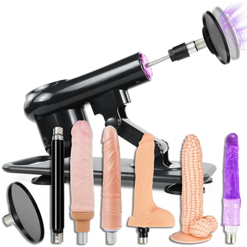 Fickmaschine Sexmaschine für die Frau, Sex Maschine stoß Automatische Dildo Maschine mit Fernbedienung, Fickle Maschine mit 7 Zubehörteilen für 3XLR-Anschluss, Sex Spielzeug für die Männer