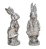 osterhase figur silber Niedliche Osterdekoration für Tisch / Konsole