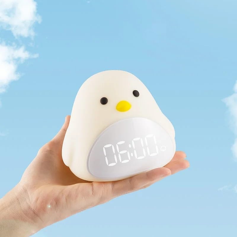 Vogel-Nachtlicht-Wecker, Cartoon, niedlich, Silikon, Touch, USB-Nachttischlampe, LED-Nachtlampe