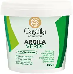 Argila Verde - Castilla Cosméticos | Controle Oleosidade, Tonificante, Clareadora e Facial Corporal