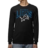 Junk Food Clothing x NFL - Detroit Lions - Bold Logo - Unisex Adult Long Sleeve T-Shirt for Men and Women - Size X-Large
