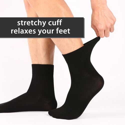 Image of FGZ Mens Crew Socks Breathable Cotton Soft Casual Thin Socks for Work,Sport & Everyday Wear,5 Pairs