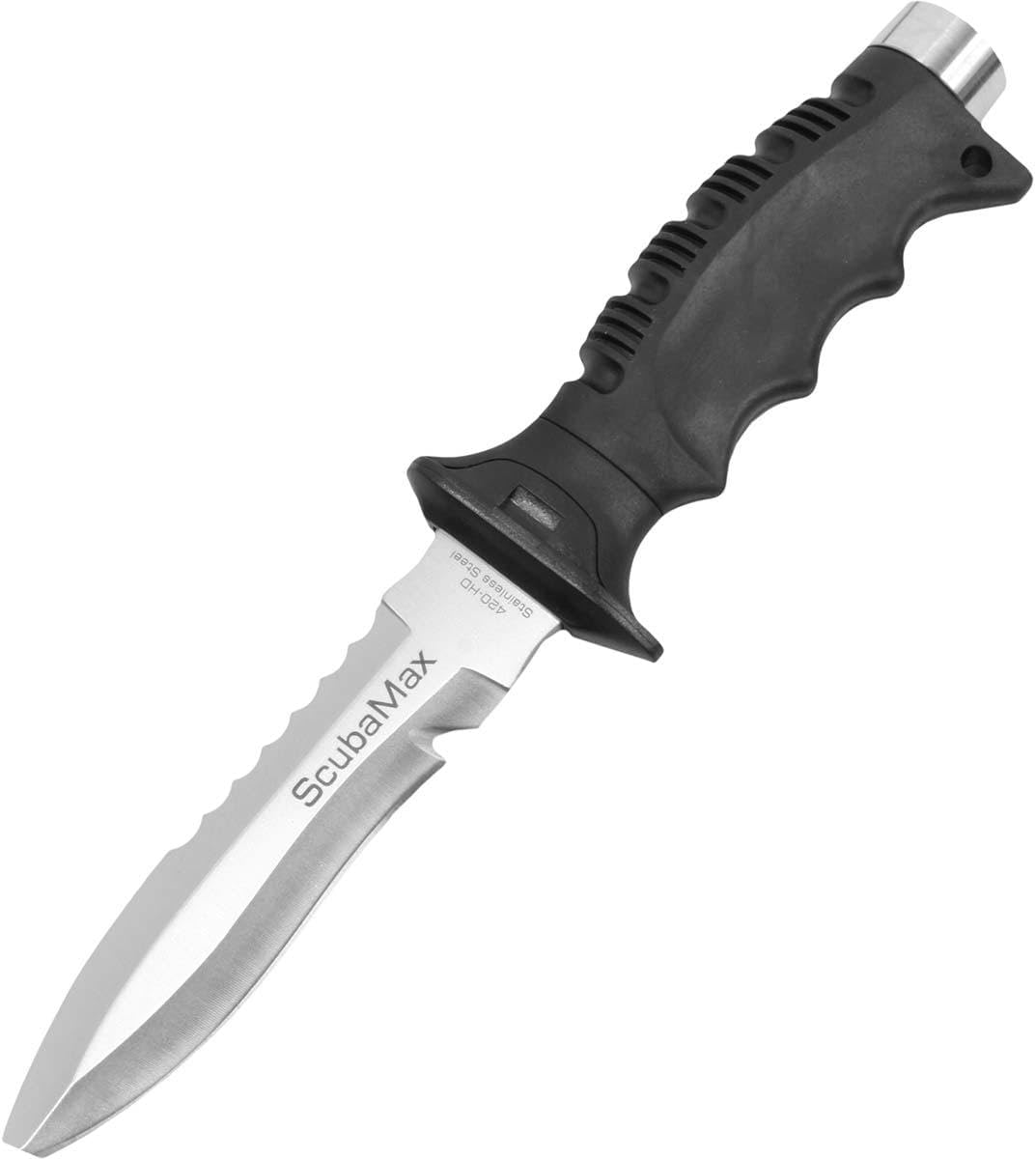 ScubaMax Deluxe 4.88" (12.4cm) Blunt Blade Knife - Blue