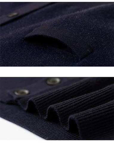 Men Autumn Winter Warm Sweater Vest Classic Business Fashion Thick Fleece Button Cardigan Knitted Vest3