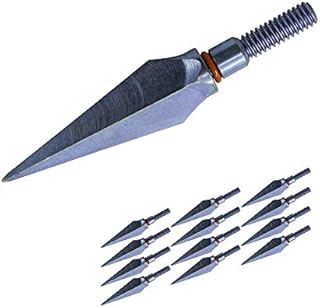 Wisdom Hunting Broadheads One Piece Broad Head Archery Target Tip Arrowheads Archery Field Points 12Pk and 1PK Broadhead Box 100 Grain Blue