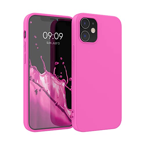 kwmobile Custodia Compatibile con Apple iPhone 12 / iPhone 12 Pro Cover - Back Case per Smartphone in Silicone TPU - Protezione Gommata - magenta