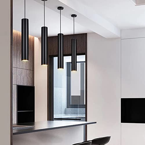 Downlight LED negro cilíndrico para iluminar la isla de cocina moderna 5
