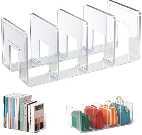 Divisores De Estante Transparentes, Organizador De Estante De Armario, Bolsa Transparente, Estante De Almacenamiento, Separador De Armario, Organizador De Bolso para Organización(32*15*13cm)