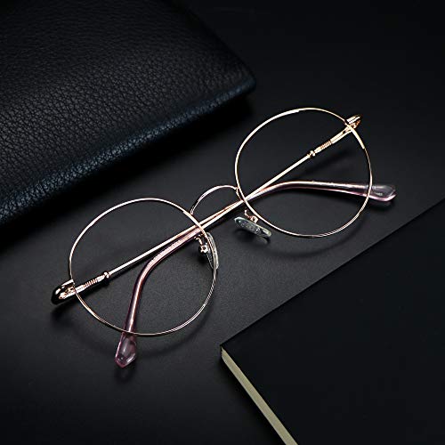 Image of VisionGlobal Blue Light Blocking Glasses for Women Men, Computer Reading, TV Glasses, Stylish Oval Frame