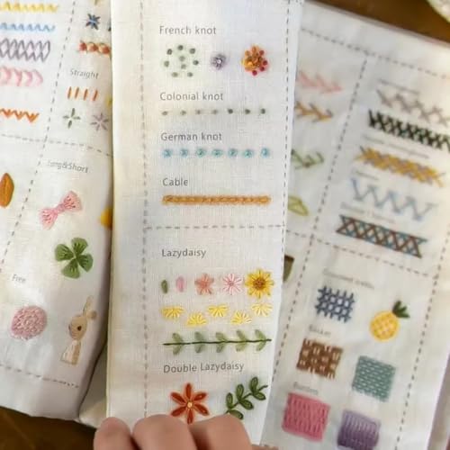 Image of HASTHIP Embroidery Stitch Book, Assorted Stitching Methods