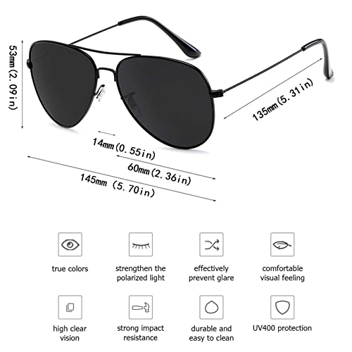 Polarized Aviator Sunglasses for Men/Women Metal Mens Sunglasses Driving Sun Glasses4