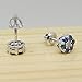 Dazzlingrock Collection 0.40 Cttw 10K White & Blue Round Cut Diamond Cluster Flower Stud Earrings, Solid White Gold