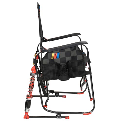 Silla Mecedora Ajustable para Camping y Deportes al Aire Libre NASCAR GCI Outdoor | Silla Mecedora Plegable Portátil con Reposabrazos Durables, Amortiguadores Ajustables y Porta Bebidas miniatura 3